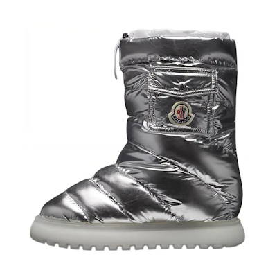 (W) Moncler 'Silver Snow Boots'