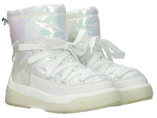(W) Moncler Bota Casual Blanca con Cordón y Confort Simple 4H5000002SF9070 Order (W) Moncler Bota Casual Blanca con Cordón y Confort Simple 4H5000002SF9070