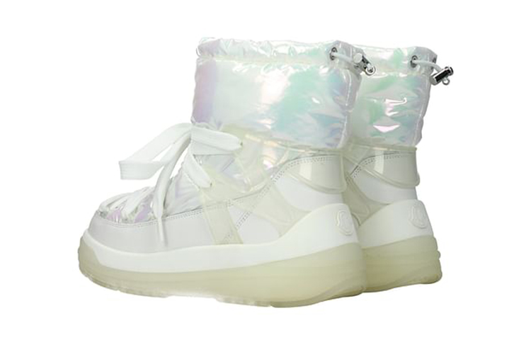 Lookbook Moncler 簡約舒適 抽繩休閒短靴 女款 白色