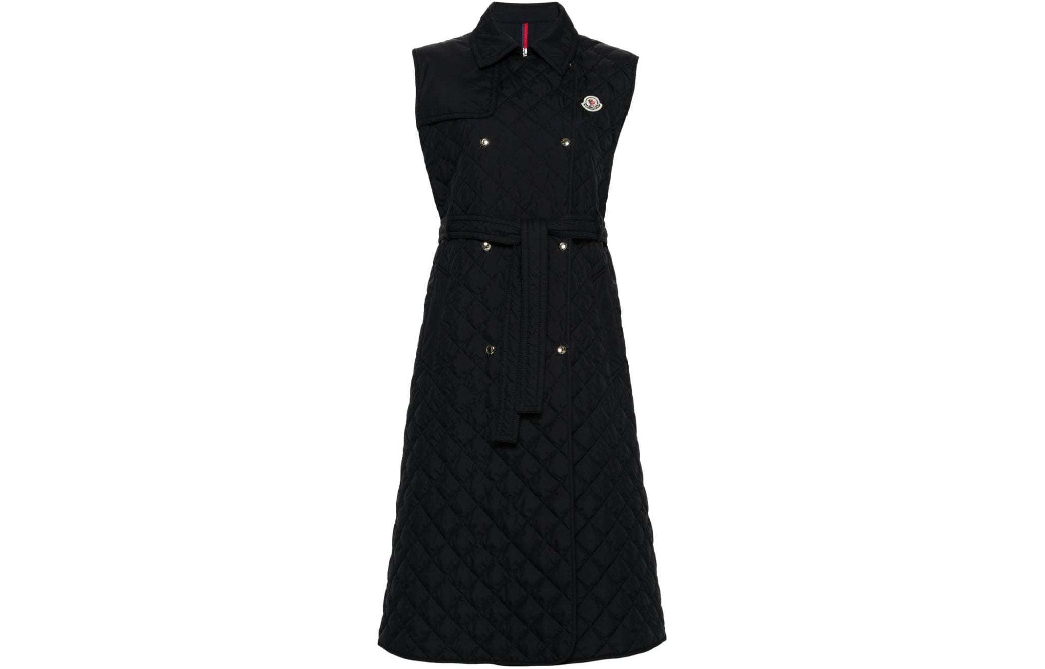 Order (W) Moncler 無袖雙排扣海軍藍長版風衣外套 J10931A0005654A81778