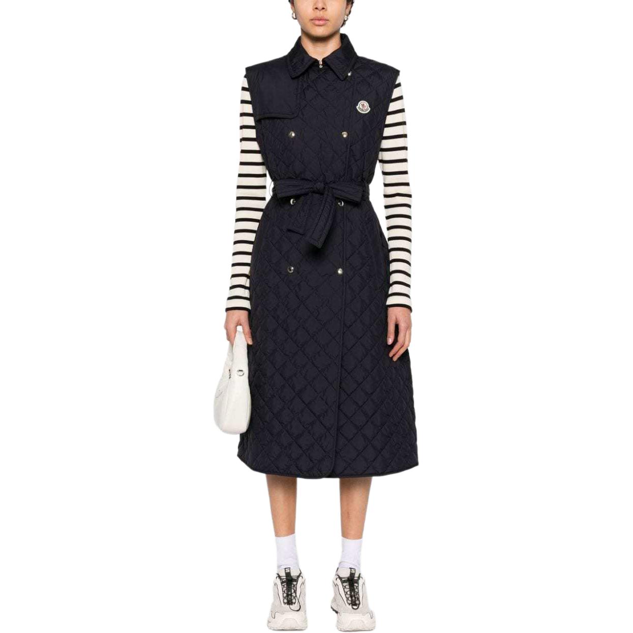 Lookbook (W) Moncler 無袖雙排扣海軍藍長版風衣外套 J10931A0005654A81778