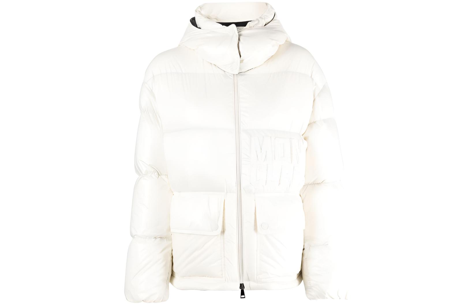(Women) Moncler  Slim Fit Hooded Long Sleeve Down Jacket - White I20931A000395963V034