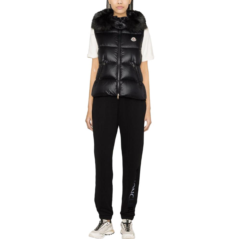 (Women) Moncler  Slim Fit Solid Hooded Sleeveless Vest Black I20931A00163595ZZ-999 圖 3