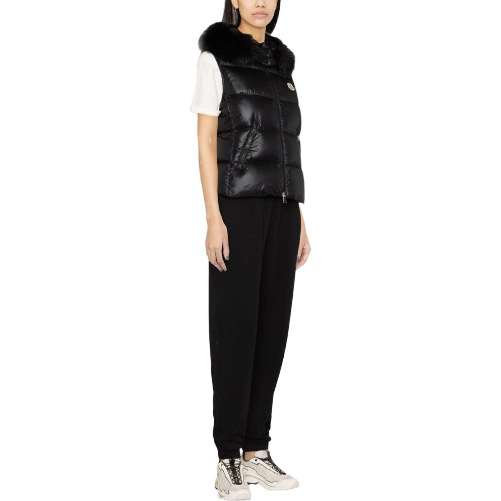 (Women) Moncler  Slim Fit Solid Hooded Sleeveless Vest Black I20931A00163595ZZ-999 圖 5