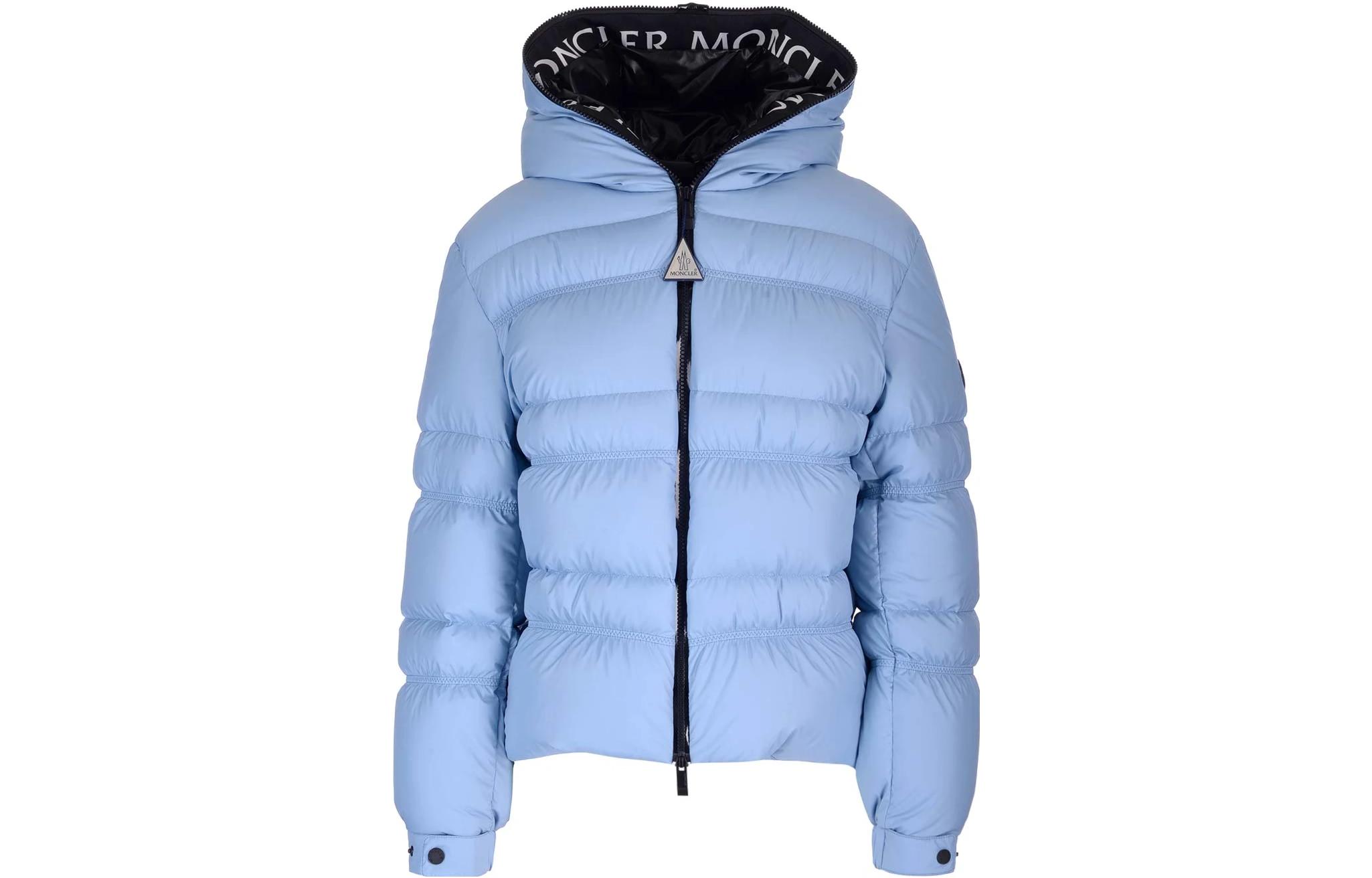 (Women) Moncler  Solid Color Down Jacket with Zipper - Blue 1A00024596IU715 圖 2