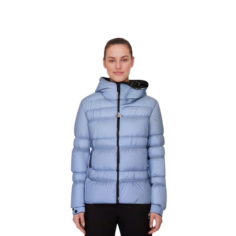 (Women) Moncler  Solid Color Down Jacket with Zipper - Blue 1A00024596IU715 圖 6