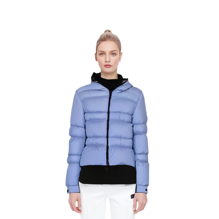 (Women) Moncler  Solid Color Down Jacket with Zipper - Blue 1A00024596IU715 圖 7