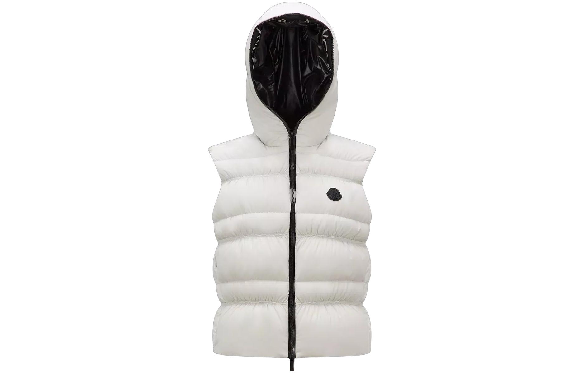 Order (W) Moncler Rompi Kasual Berkerudung Warna Putih Solid I20931A00025596IU90D