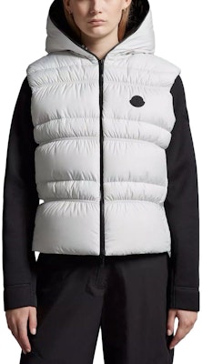 (Women) Moncler Solid Color Hooded Casual Vest White I20931A00025596IU90D Lookbook (Women) Moncler Solid Color Hooded Casual Vest White I20931A00025596IU90D