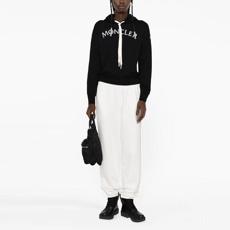 Lookbook (Women) Moncler  Solid Color Logo Patch Jogger Knit Sweatpants. I10938H00002899WC033