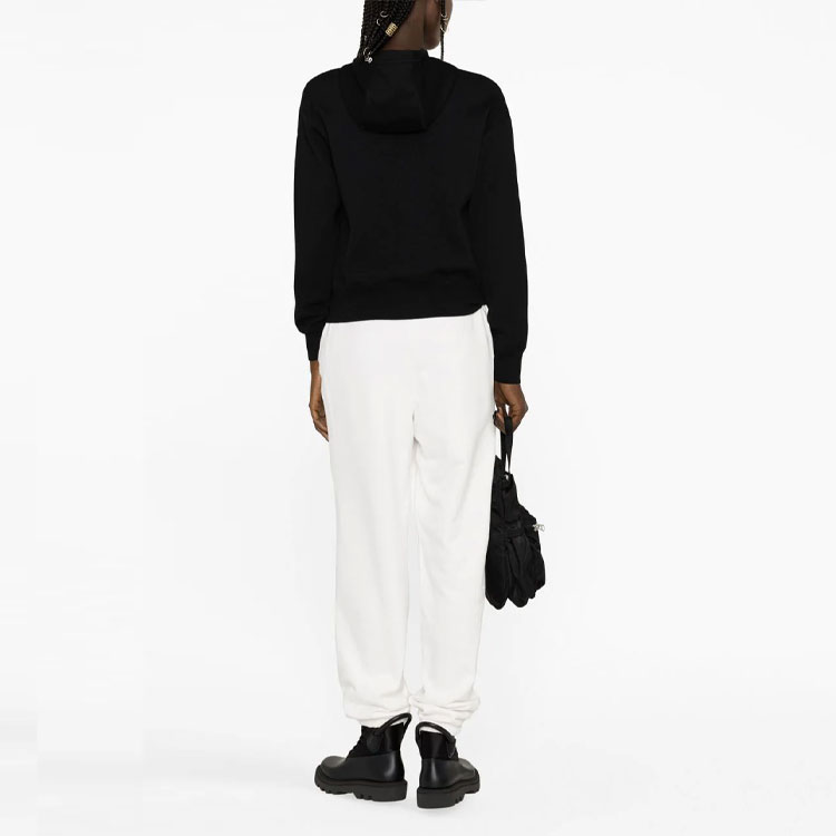 Shop (Women) Moncler  Solid Color Logo Patch Jogger Knit Sweatpants. I10938H00002899WC033