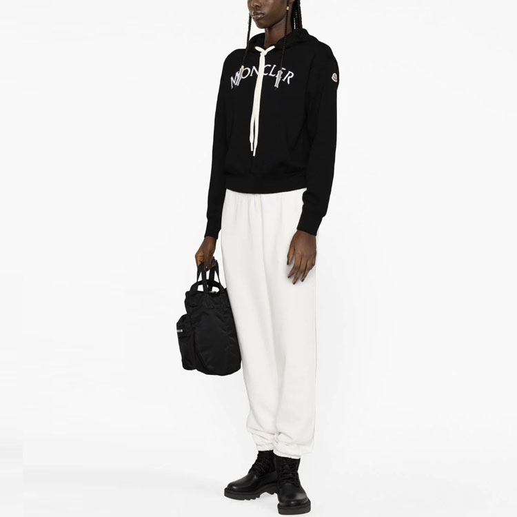 Purchase (Women) Moncler  Solid Color Logo Patch Jogger Knit Sweatpants. I10938H00002899WC033