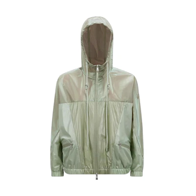 (Women) Moncler Solid Color Zip-Up Hoodie Jacket Light Green SS23. I10931A00054596L980T