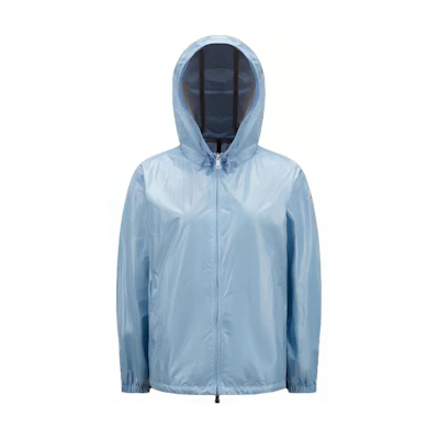 (Women) Moncler Solid Color Zip-Up Hoodie Jacket Light Blue I10931A00075596NO71Q