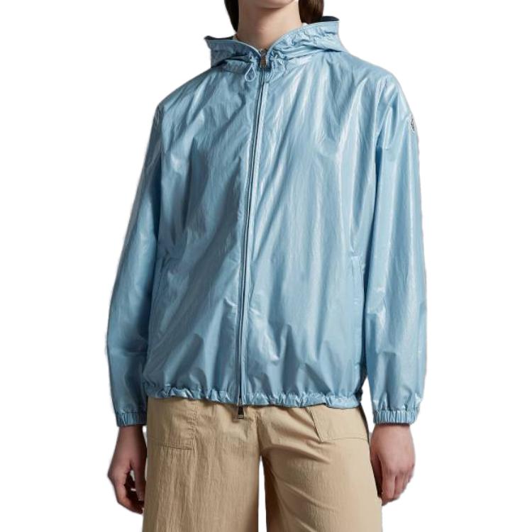 (Women) Moncler  Solid Color Zip-Up Hoodie Jacket Light Blue I10931A00075596NO71Q 圖 3