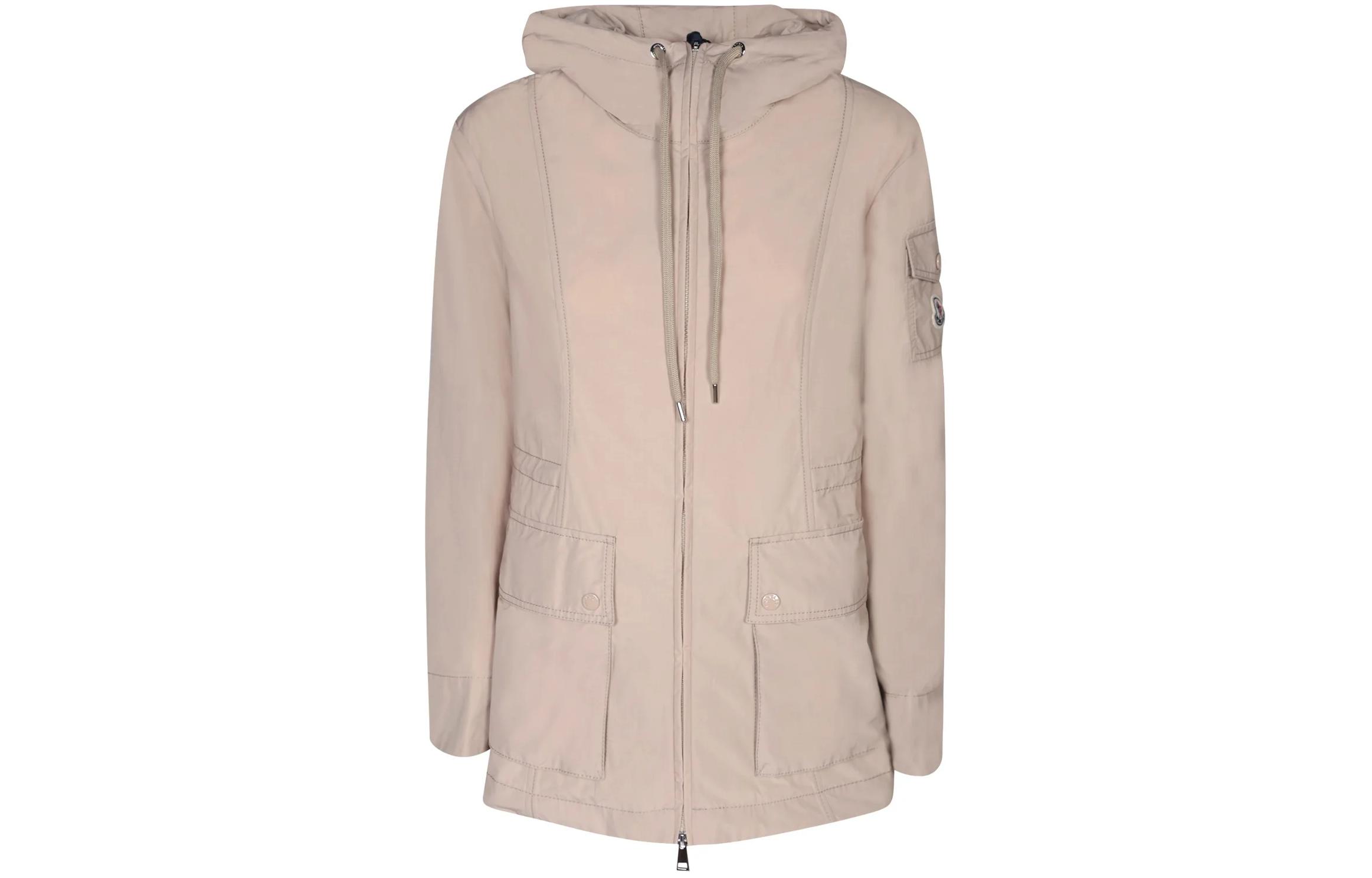 (Women) Moncler  Solid Color Zip Hoodie Jacket in Light Pink. 1A00133549P3549P320J
