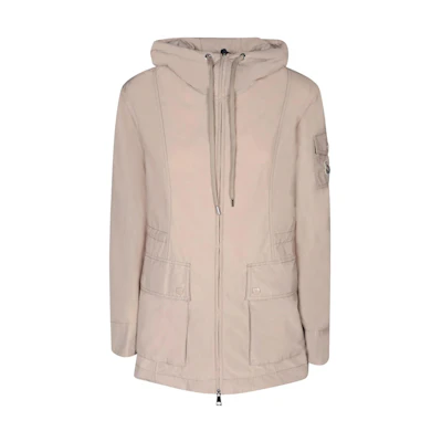 (Women) Moncler Solid Color Zip Hoodie Jacket in Light Pink. 1A00133549P3549P320J
