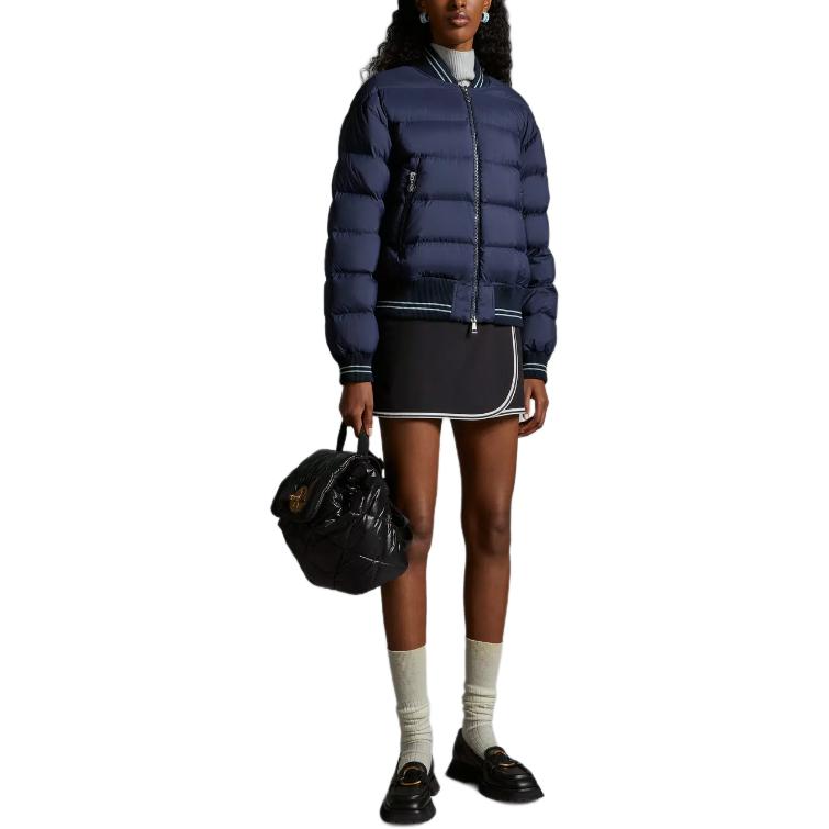 (Women) Moncler  Solid Color Zip Long Sleeve Down Jacket - Blue J10931A00077596TM774 圖 3