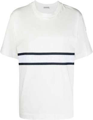 (W) モンクレール SS23 ロゴストライププリント クルーネックTシャツ ホワイト I10938C00027829HP033 Order (W) モンクレール SS23 ロゴストライププリント クルーネックTシャツ ホワイト I10938C00027829HP033