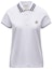 Order (Women) Moncler Striped Logo Patch Embroidered Short Sleeve Polo Shirt Optical White J10938A0000984720001