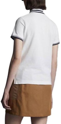 (Women) Moncler Striped Logo Patch Embroidered Short Sleeve Polo Shirt Optical White J10938A0000984720001 Shop (Women) Moncler Striped Logo Patch Embroidered Short Sleeve Polo Shirt Optical White J10938A0000984720001