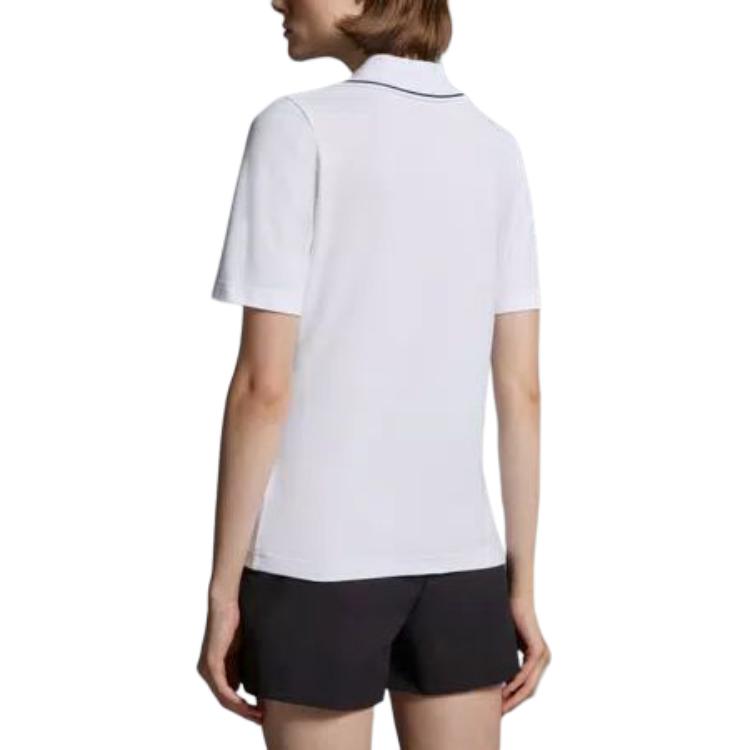 (Women) Moncler  Striped Short Sleeve Polo Shirt - White J10938A00001899TW001 圖 4