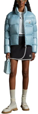 (Women) Moncler Striped Zipper Short Skirt Midnight Blue Casual Style J10938H0000284720778 Lookbook (Women) Moncler Striped Zipper Short Skirt Midnight Blue Casual Style J10938H0000284720778