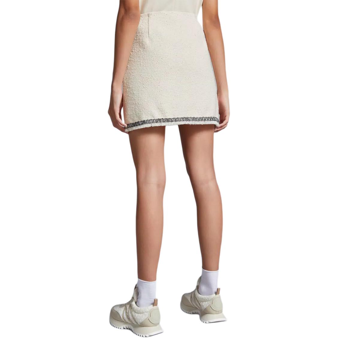 Purchase (W) モンクレール ツイード ローライズ Aライン ミニスカート ホワイト カジュアル. J10932D00009597JV060