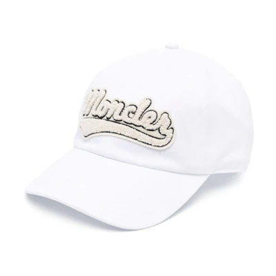 (Women) Moncler White Baseball Cap with Logo Patch. I20933B000030U162