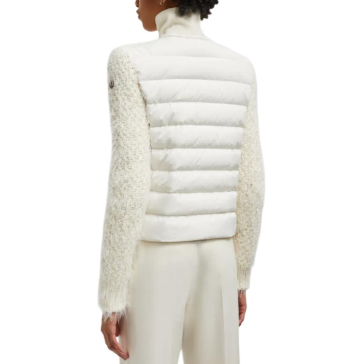 Purchase (W) 몽클레어 화이트 버튼업 크루넥 니트 스웨터 긴소매 가디건. J20939B00007M4392034