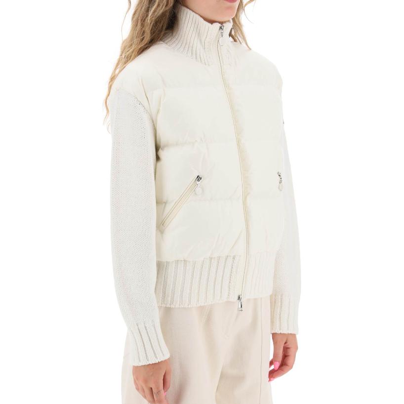 (Women) Moncler  White Corduroy Padded Wool High-Neck Short Down Jacket. 9B00004M2089034 圖 4