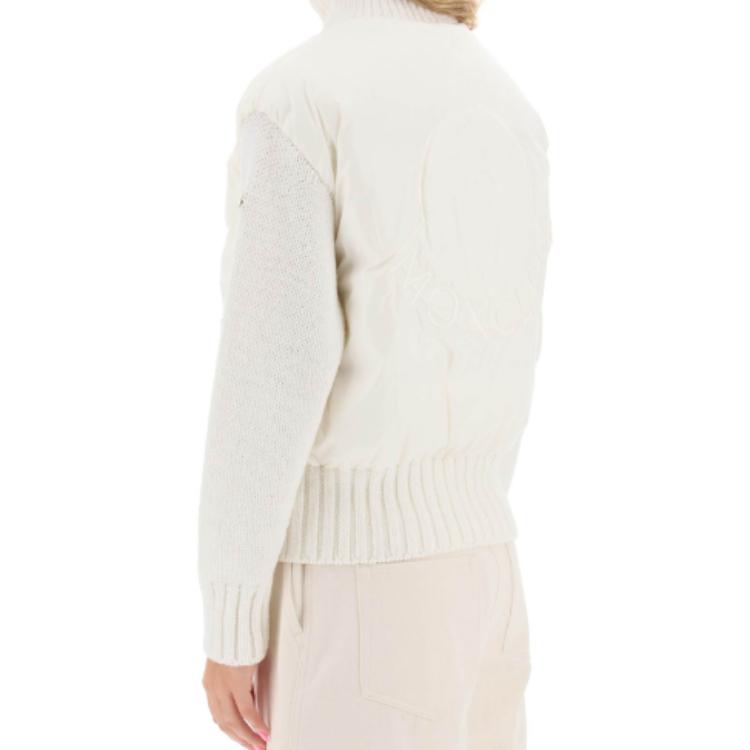 (Women) Moncler  White Corduroy Padded Wool High-Neck Short Down Jacket. 9B00004M2089034 圖 6