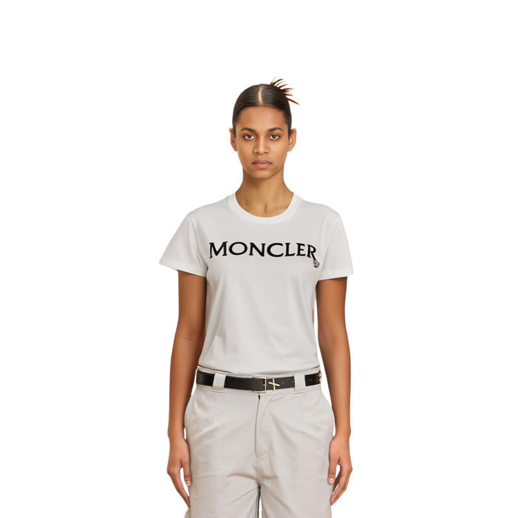 (Women) Moncler  White Crewneck Embroidered Logo T-Shirt SS23. I10938C00009829HP033 圖 3