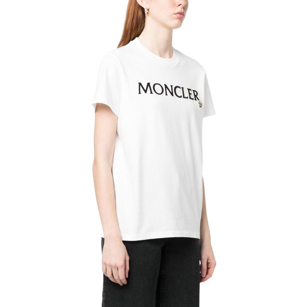 (Women) Moncler  White Crewneck Embroidered Logo T-Shirt SS23. I10938C00009829HP033 圖 6