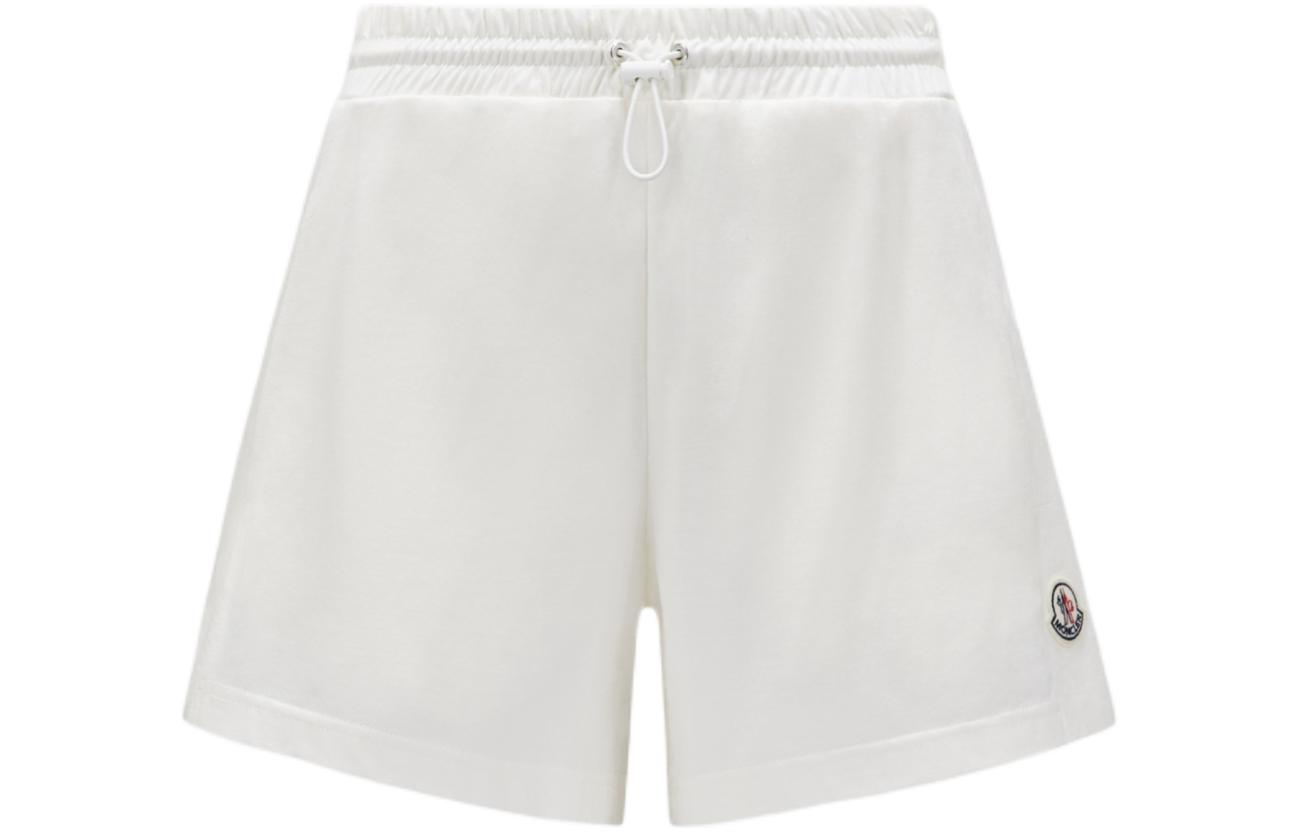 Order (W) 몽클레르 화이트 드로스트링 캐주얼 니트 쇼츠. J10938H0001689AJU034
