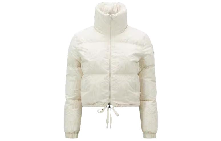 (Women) Moncler  White High-Neck Zipper Logo Embossed Down Jacket I20931A0020259771S00 圖 2