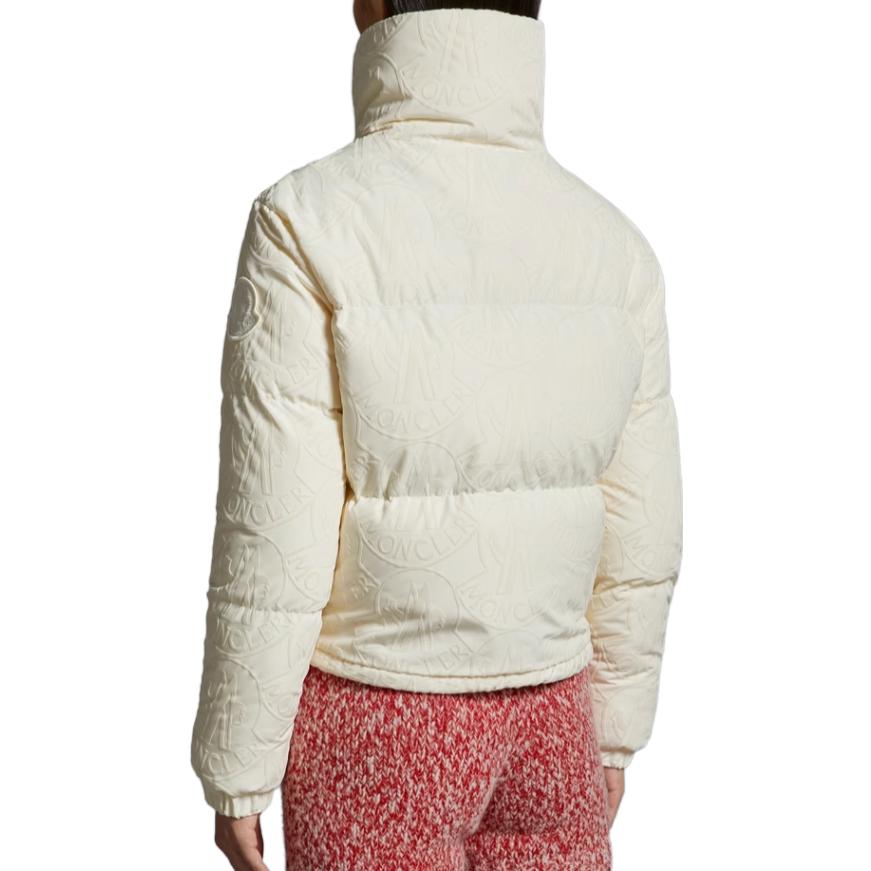 (Women) Moncler  White High-Neck Zipper Logo Embossed Down Jacket I20931A0020259771S00 圖 4