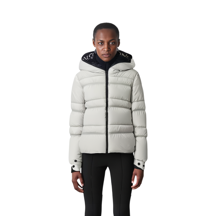 (Women) Moncler  White Hooded Colorblock Zip Puffer Jacket. 1A00024596IU90D 圖 8
