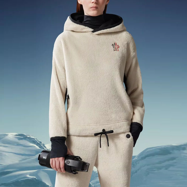 (Women) Moncler  White Hoodie with Letter Print and Pullover Design. I20988G00016809EG268 圖 4