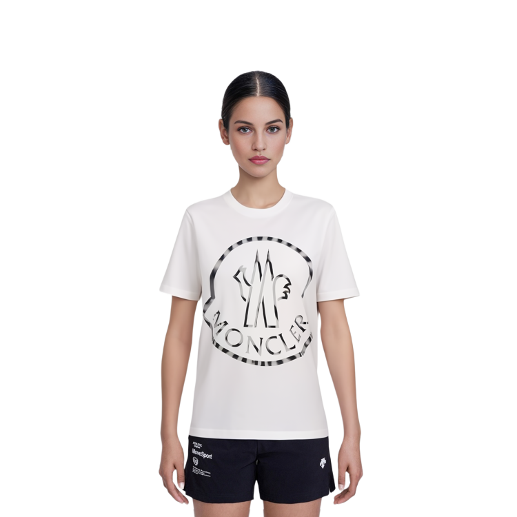 (Women) Moncler  White Logo Print Crewneck T-Shirt FW22 Collection. H20938C00024829HP033 圖 3