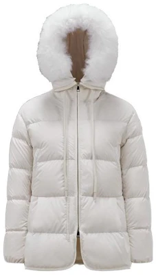(Women) Moncler White Long Down Jacket with Hood. I20931A0009254A81034 Order (Women) Moncler White Long Down Jacket with Hood. I20931A0009254A81034
