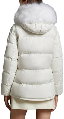 (Women) Moncler White Long Down Jacket with Hood. I20931A0009254A81034 Shop (Women) Moncler White Long Down Jacket with Hood. I20931A0009254A81034