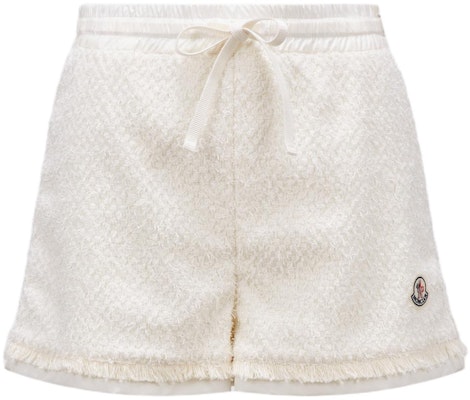 (Women) Moncler White Mid-Rise Drawstring Casual Shorts Relaxed Fit. J10932B00007597NZ034 Order (Women) Moncler White Mid-Rise Drawstring Casual Shorts Relaxed Fit. J10932B00007597NZ034