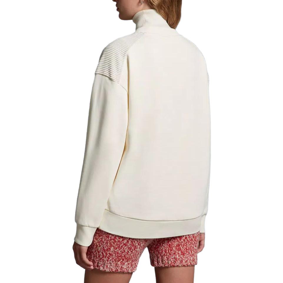 Shop (W) Moncler Putih Mock Neck Slim Fit Sweatshirt Lengan Panjang. I20938G00042899U5034