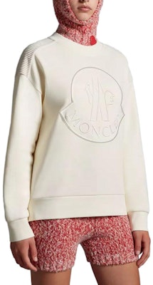 (W) Moncler Putih Mock Neck Slim Fit Sweatshirt Lengan Panjang. I20938G00042899U5034 Purchase (W) Moncler Putih Mock Neck Slim Fit Sweatshirt Lengan Panjang. I20938G00042899U5034