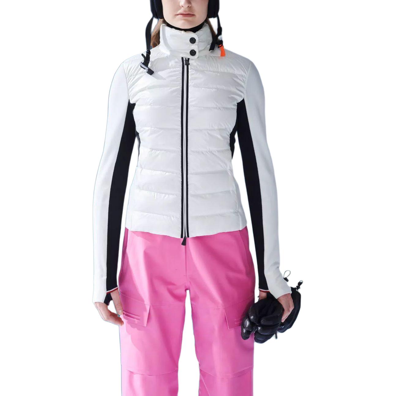 Lookbook (W) 몽클레어 화이트 패딩 플리스 가디건 재킷 스탠드 칼라. H20988G0002580093034