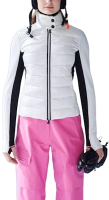 (W) 몽클레어 화이트 패딩 플리스 가디건 재킷 스탠드 칼라. H20988G0002580093034 Lookbook (W) 몽클레어 화이트 패딩 플리스 가디건 재킷 스탠드 칼라. H20988G0002580093034