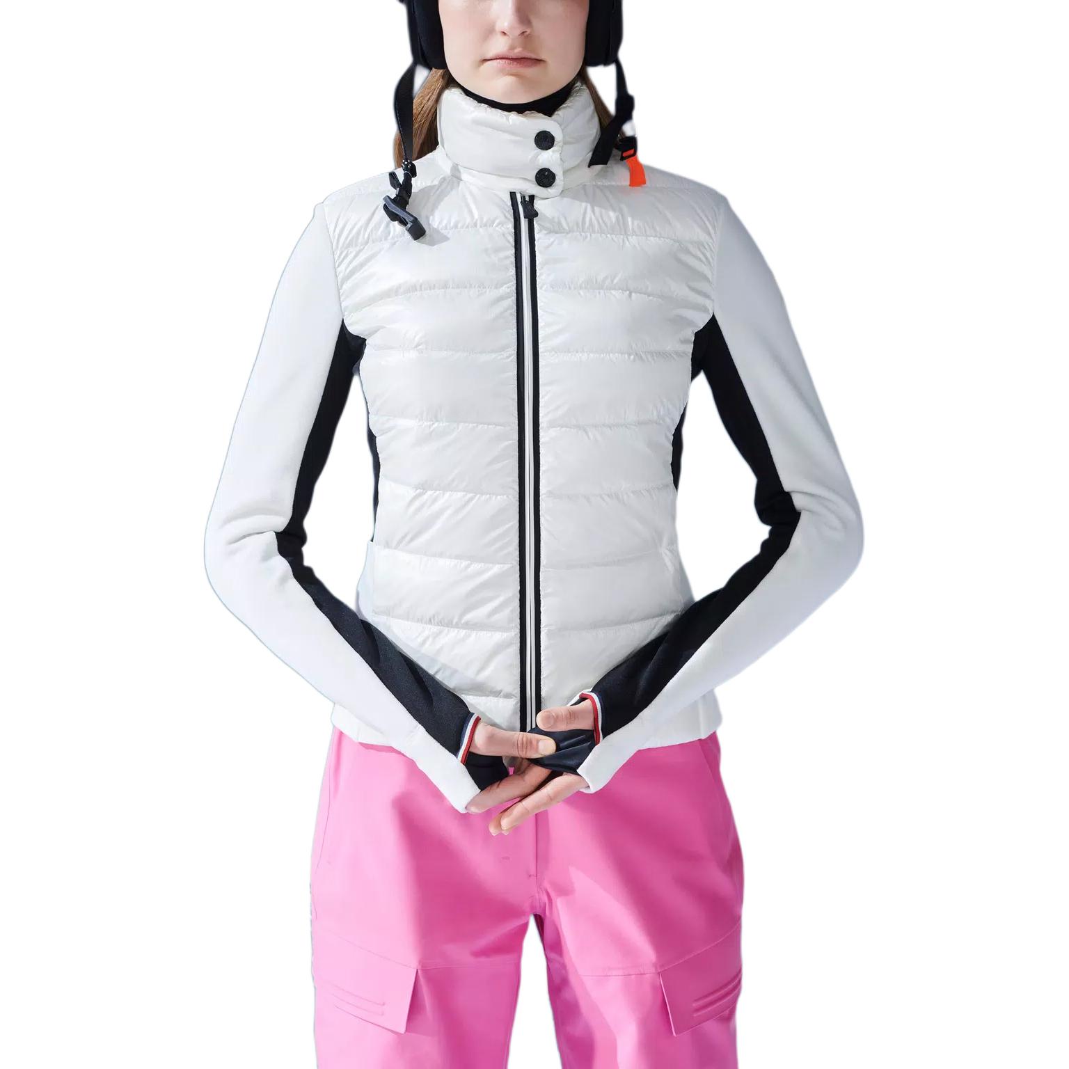 Shop (W) 몽클레어 화이트 패딩 플리스 가디건 재킷 스탠드 칼라. H20988G0002580093034