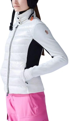 (W) 몽클레어 화이트 패딩 플리스 가디건 재킷 스탠드 칼라. H20988G0002580093034 Details for (W) 몽클레어 화이트 패딩 플리스 가디건 재킷 스탠드 칼라. H20988G0002580093034