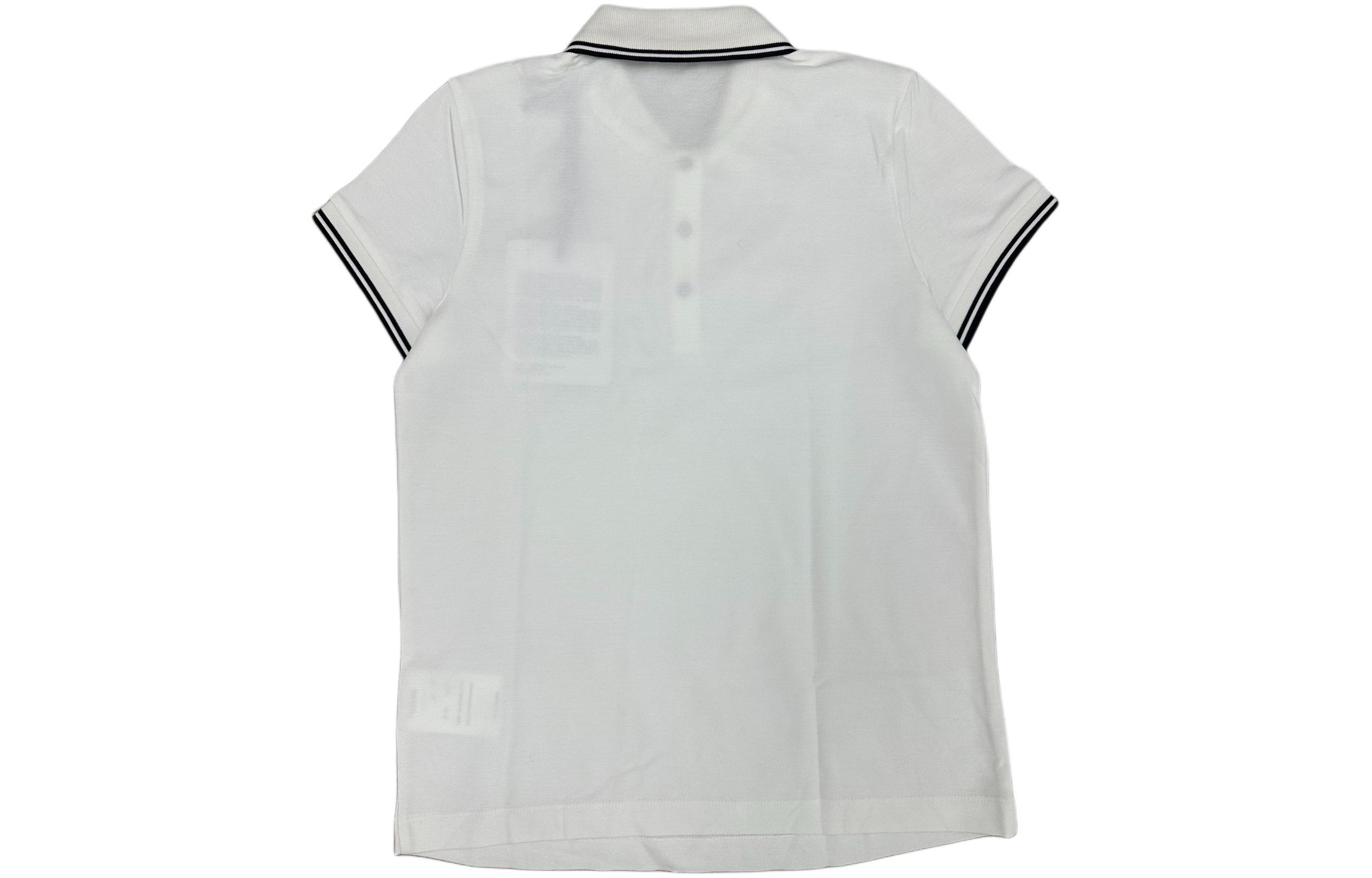 Lookbook (W) Moncler 白色短袖POLO衫 徽標貼布/按鈕細節 20938351600V8042034